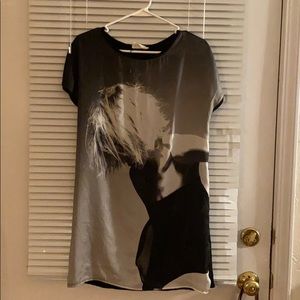 Long graphic tee (could be t-shirt dress)